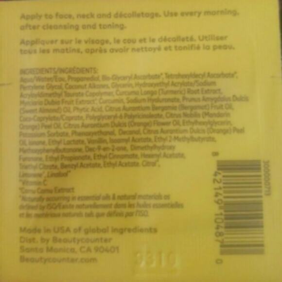 2 Beautycounter All Bright C Serum Sample Packets - Picture 5 of 8